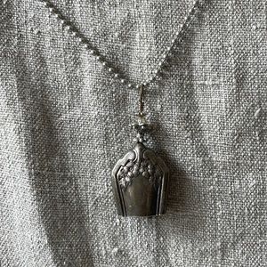 Vintage upcycled silver bell necklace